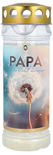 Produktbild von Hofer, Grabkerze "Papa uvergessen" 7 Tage
