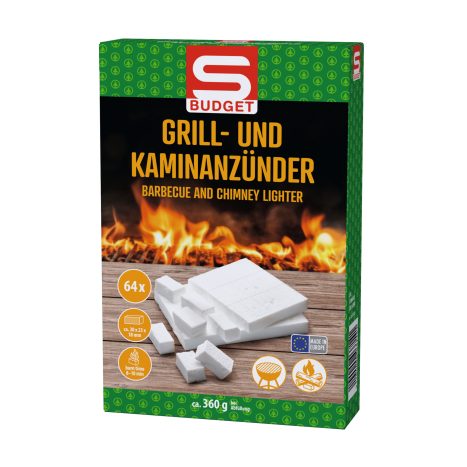 S-BUDGET Grill- und Kaminanzünder 64 stk.