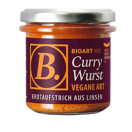 Produktbild von BioArt, veganer Bio-Brotaufstrich CurryWurst