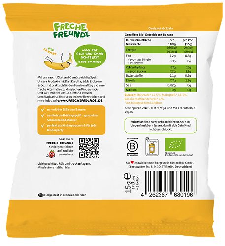 Produktbild von Freche Freunde, Bio Party Pops Banane