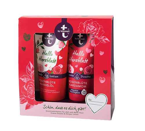 Produktbild von tetesept t by, Geschenkset Hallo Herzblatt 2 x 200 ml