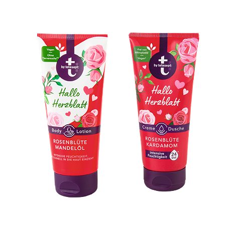 Produktbild von tetesept t by, Geschenkset Hallo Herzblatt 2 x 200 ml