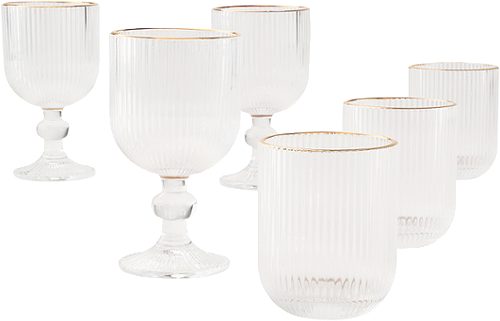 Produktbild von Tognana, Trinkgläser 3er Set mit Goldrand