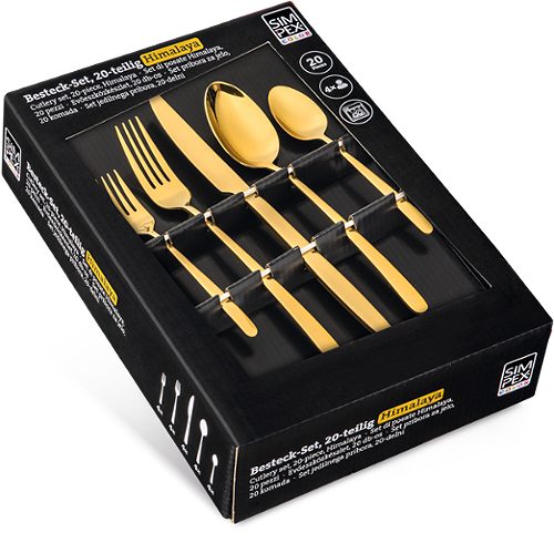 Produktbild von SIMPEX COLOR, Besteckset Gold 20-teilig