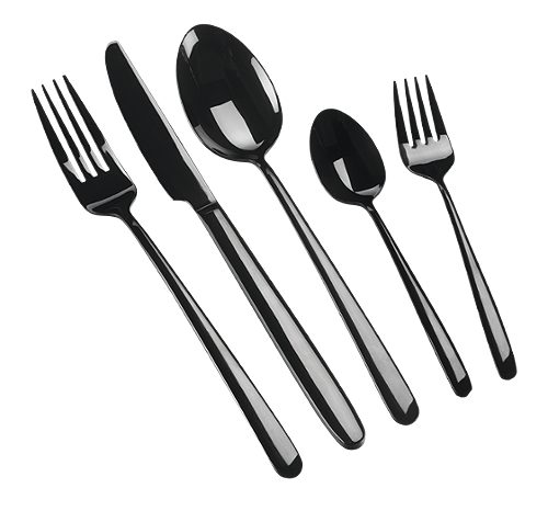 Produktbild von SIMPEX COLOR, Besteckset 20tlg. schwarz
