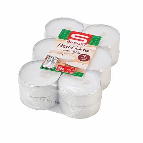 S-BUDGET Maxi Lichter 12 Stück 10h Brenndauer online kaufen