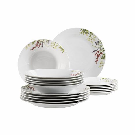 Mäser Tafelservice 18-teilig Herbal Garden, weiß online kaufen