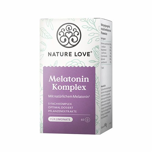 Produktbild von Nature Love, Melatonin Komplex 60 Kapseln