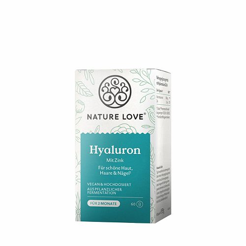 Produktbild von Nature Love, Hyaluron mit Zink 60 Kapseln