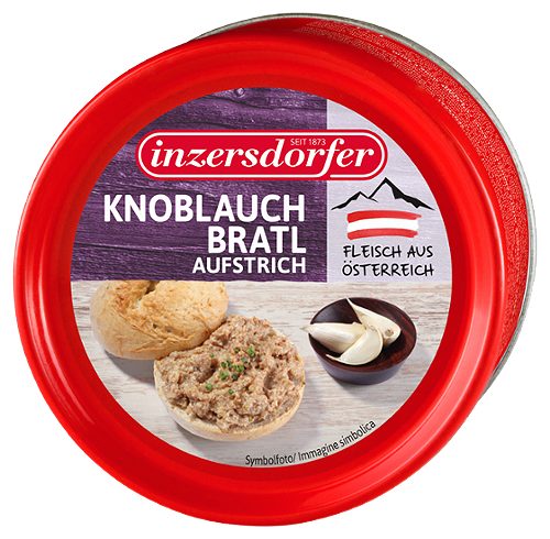 Produktbild von Inzersdorfer, Aufstrich á la Knoblauchbraten