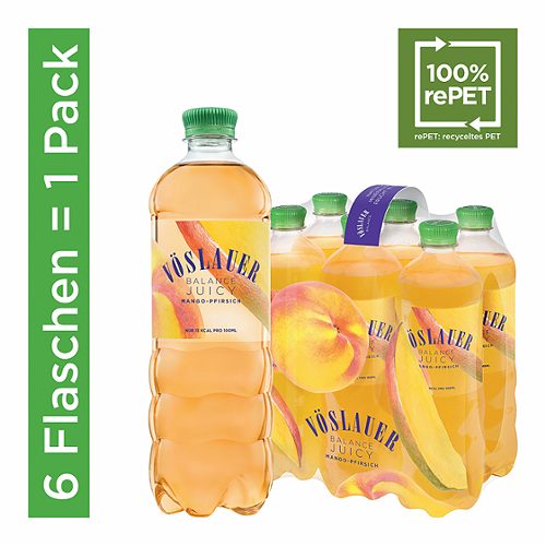 Produktbild von Vöslauer Balance, Juicy Mango-Pfirsich