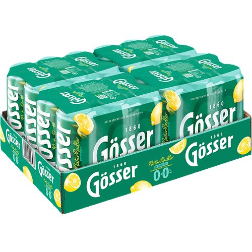 Produktbild von Gösser, Naturradler Zitrone 0,0% alkoholfrei 6x0,5l