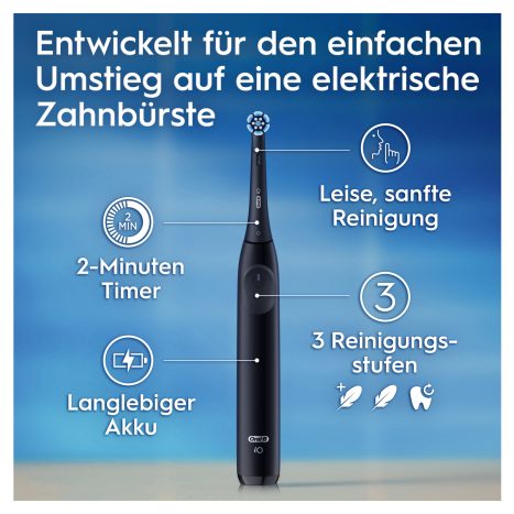 Oral-B iO2 Night Black Starter Pack elektrische Zahnbürste