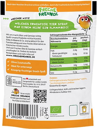 Produktbild von Freche Freunde, Bio Fruchtchips Mango