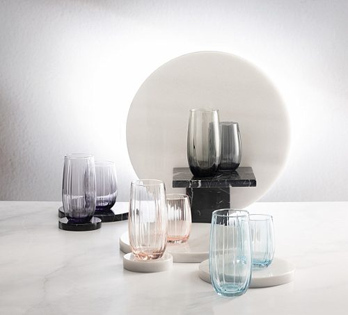 Produktbild von Tanay Glas, Longdrinkglas Linka 500ml grau, 3er Set