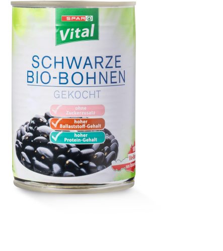 Produktbild von SPAR Vital, Schwarze Bio-Bohnen gekocht