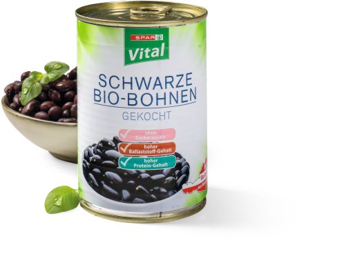 Produktbild von SPAR Vital, Schwarze Bio-Bohnen gekocht