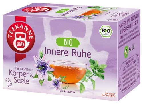 Produktbild von Teekanne Harmonie für Körper & Seele, Bio Kräutertee Innere Ruhe 18 Teebeutel