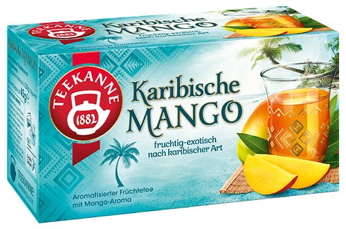 Produktbild von Teekanne, Früchteteemischung Karibische Mango 20 Teebeutel