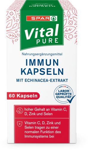 Produktbild von SPAR Vital PURE, Immun Kapseln mit Echinacea-Extrakt 60 Kapseln