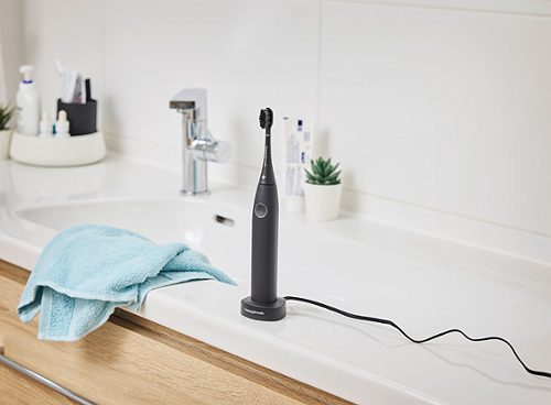 Produktbild von Happybrush, Elektrozahnbürste EcoVibe 3+ all black