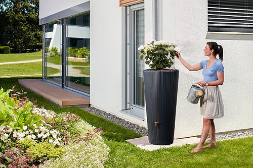 Produktbild von 4rain, Regentonne Vaso Graphit Grau 220l