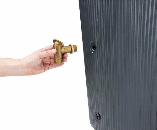 Produktbild von 4rain, Regentonne Vaso Graphit Grau 220l