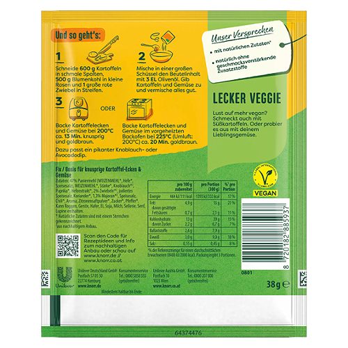 Produktbild von Knorr, Basis für Knusper Kartoffel-Ecken