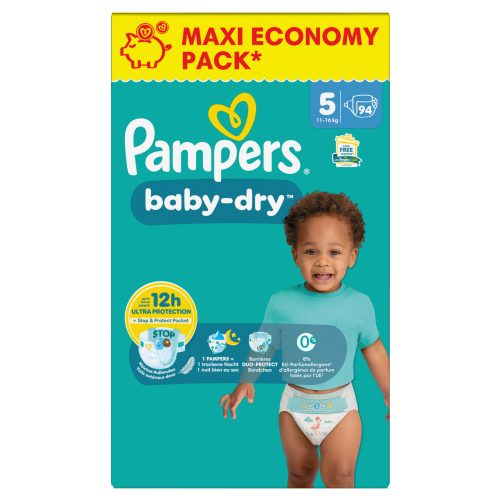 Produktbild von Pampers baby-dry, Windeln Gr.5 Junior 11-16kg Maxi Pack 94 Stück