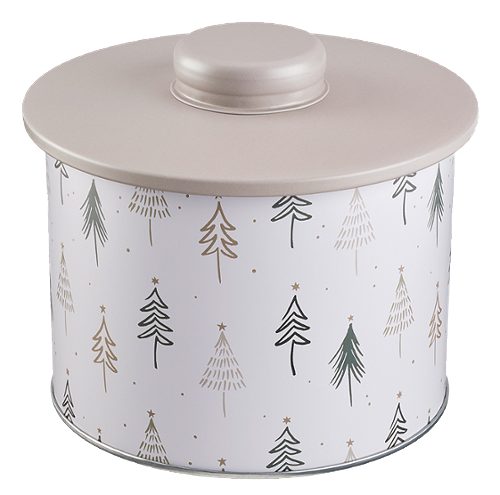 Produktbild von SIMPEX BASIC, Keksdose mit Knopf Christbaum Ø 12,5cm, Höhe 12,5cm