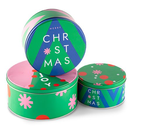 Produktbild von SIMPEX BASIC, Keksdosen Set 3-tlg. Pink Christmas