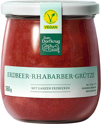 Produktbild von Zum Dorfkrug, Grütze Erdbeer-Rhabarber
