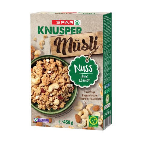 SPAR KNM Nuss  o.Rosinen 450g   GVE 8