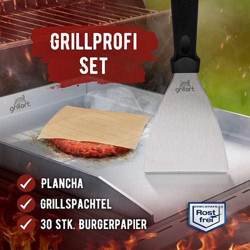 Produktbild von grillart, Premium Plancha Grillplatte 30x40cm m. offenen Ecken