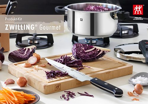 Produktbild von Zwilling Gourmet, Santokumesser 18 cm Kullenschliff