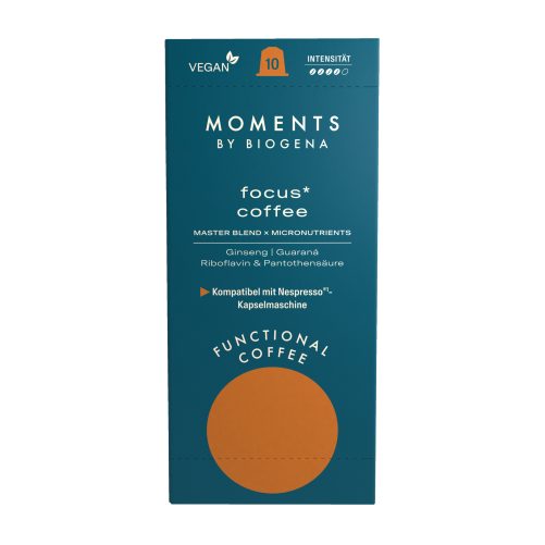 Produktbild von Moments by Biogena, Focus* coffee 10 Kapseln