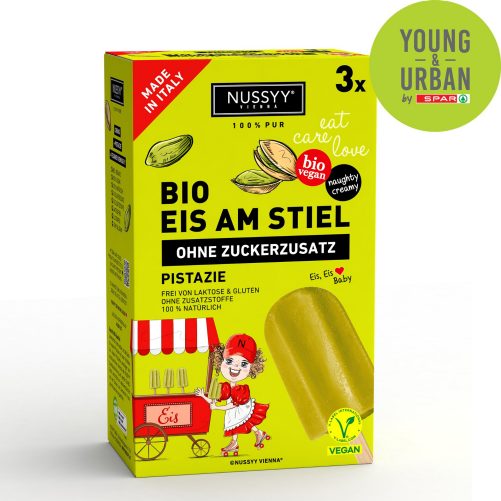 Produktbild von Nussyy, Bio Eis am Stiel Pistazie 3 Stück