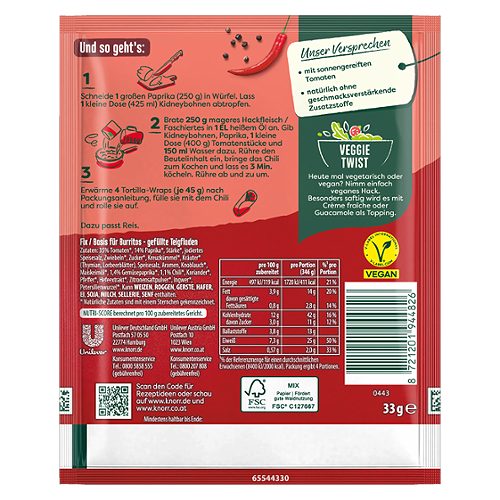 Produktbild von Knorr, Mexico Basis Burritos