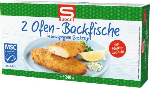 Produktbild von S-BUDGET, MSC Ofen-Backfische in knusprigem Backteig 2 Stück