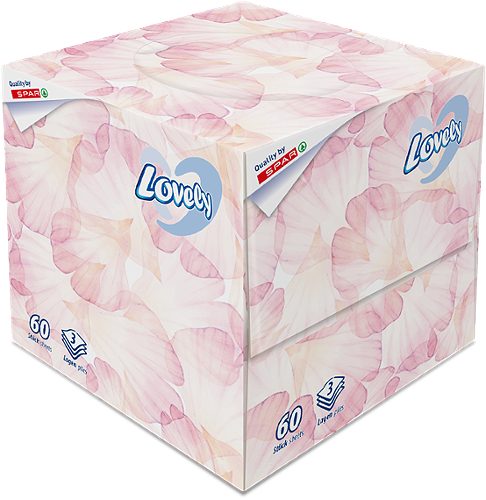 Produktbild von Lovely, Taschentücher-Box Würfel 60 Stück