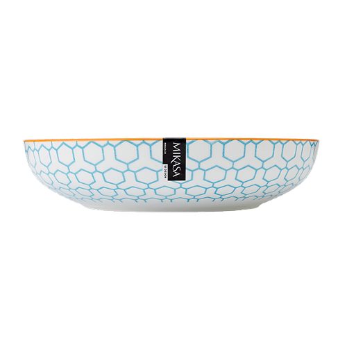 Produktbild von Bowl 21x5cm    blue geometric , 