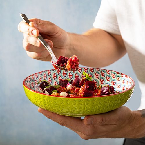 Produktbild von Mikasa, Bowl 21x5cm geometric line Stoneware
