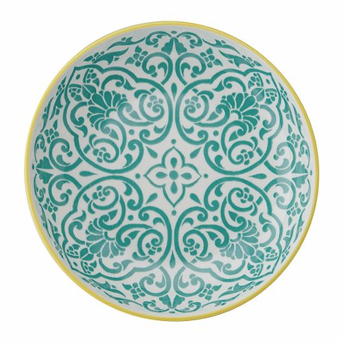 Produktbild von Mikasa, Bowl 21x5cm yellow blue geom. Stoneware