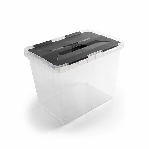Produktbild von Sunware, Aufbewahrungsbox Onyx 15 Liter transparent/anthrazit