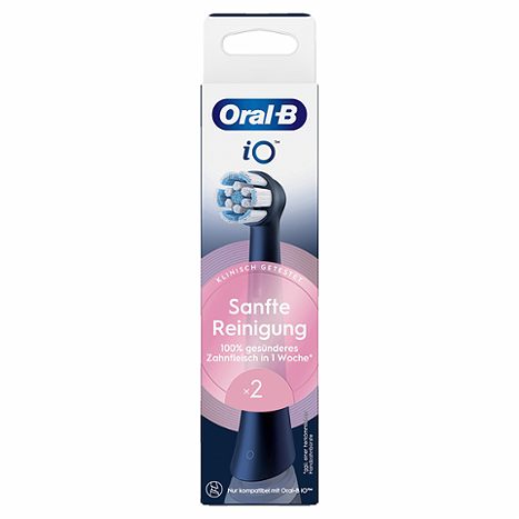 Oral-B Aufsteckbürsten iO Sanfte Reinigung schwarz 2er online kaufen