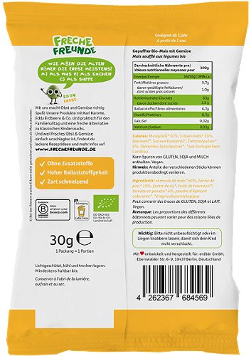 Produktbild von Freche Freunde, Bio Knusper-Sticks Bunter Gemüse-Mix