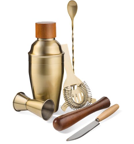Produktbild von Cocktailset    6 tlg. gold    , 