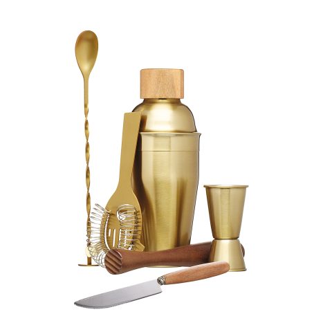 Cocktailset in gold 6 teilig