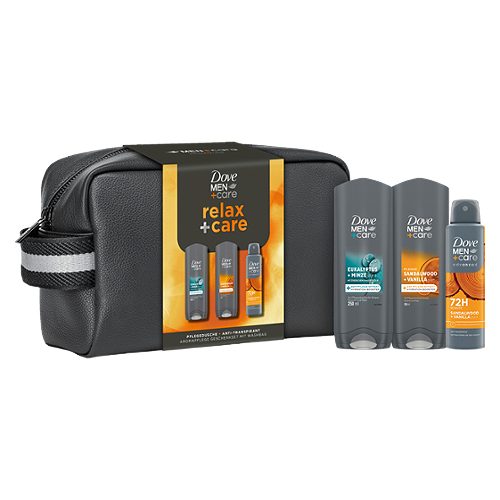Produktbild von Dove Men + Care, Geschenkset im Washbag relax + care