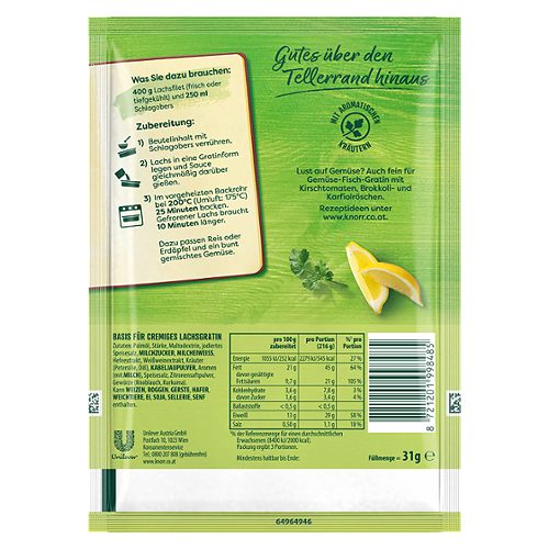 Produktbild von Knorr Basis, Cremiges Lachs-Gratin